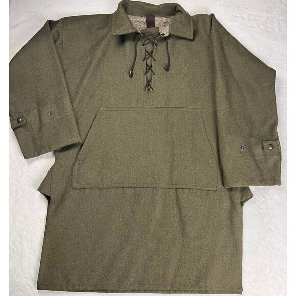 Simon Pearce Vintage Green Wool Woodsman Anorak Parka size Medium Viking - Picture 1 of 9